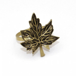 10 tk/tk Classic Vintage Leaf Salvr&auml;tiku Ring Leaf Salvr&auml;ti Pandla Vahtra Leaf Sulamist Salvr&auml;ti S&otilde;rmus Pulmalaua kaunistus