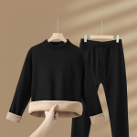 Talvised termopesukomplektid meeste naiste samettopid + pikad p&uuml;ksid mugavad nahas&otilde;bralikud elastsed tihendavad soe 2-osalised komplektid L