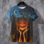 Halloweeni T-s&auml;rk meestele Vaimu graafikaga T-s&auml;rgid 3D-tr&uuml;kiga Vabaaja &uuml;mara kaelusega l&uuml;hikeste varrukatega T-s&auml;rgid Suurem&otilde;&otilde;tmelised meeste riided Topid S