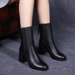 Naiste Saapad Luksuslik Chelsea Saabas Naiste PU Saabas J&auml;meda Platvormiga Lukuga Pahkluusaapad Paksu Kontsaga Saapad Disainer Tuttidega Naiste Saapad 40 must