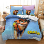 3D-prinditud Crash Bandicoot Voodipesukomplekt M&auml;ngukoomiks Tekikate Kahekohaline &Uuml;hekohaline T&auml;is Suur Queen King T&auml;iskasvanud Lapsed Voodipesu Tekikate AU Single 140x210cm