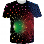2025 Retro abstraktne 3D tr&uuml;kitud T-s&auml;rk Lastele S&uuml;nnip&auml;eva T-s&auml;rgid Beebiriided Poisid T&uuml;drukud Vabaaja T-s&auml;rgid Top Tee 100cm