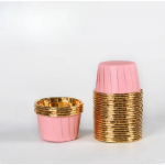50 tk Suur koogipabertops &Otilde;likindel koogivooder k&uuml;psetustassi kandik Pulmapeo koogialuse silikoonvormid Pink-50pcs