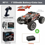Uus KF11 puldiga harjadeta 4WD elektriline maastikuauto 2,4 GHz driftiauto LED-tuledega, suure kiirusega v&otilde;idus&otilde;idu- ja ronimism&auml;nguasi, kingitus 3 Battery punane