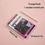 Rainbow Magic laste kriimustuspaberi komplekt Kunst V&auml;rviline kriimustusm&auml;nguasi V&auml;rviline joonistusraamat Laste meisterdamise grafitiraamat roosa