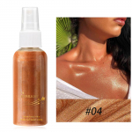 Body Highlighter, Vedel Highlighter, Veekindel Highlighter Spray Pikaajaliseks kontuurimiseks, N&auml;o ja keha s&auml;ra 80ml One Size