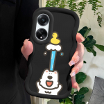 V&auml;rvitud muster Big Wave Edge pehme silikoon materjal Macaron telefoni &uuml;mbris p&otilde;rutuskindel kaitsev kummist &uuml;mbris OPPO Reno Realme jaoks Realme Narzo N65 5G must