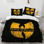 3D Wu T-TANG Klannide Seeria Silt Tekk Voodipesukomplekt, Tekikott Voodikomplekt Tekikate Padjap&uuml;&uuml;r, King Queen Suuruses Voodipesukomplekt Lastele 70x133cm 2pcs