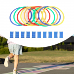 Agility Rings ringi h&uuml;pper&otilde;ngad 10 ja Connector Speed ​​Training Sport 28cm