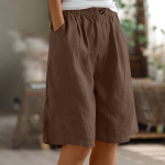 Naiste mood &uuml;hev&auml;rvilised p&uuml;ksid, tasku n&ouml;&ouml;biga &uuml;les, Capris lahtised elastsed v&ouml;&ouml;kohad puuvillased linased l&uuml;hikesed p&uuml;ksid L