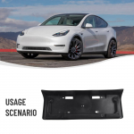 Tesla mudeli Y 3 2019-2025 2019-2025 eesmise numbrim&auml;rgi kronstein, plastist tarvikud, vastupidav ja peen CHINA