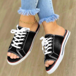 Mood Naiste L&otilde;uendist Sandaalid Hingavad Suvised Sussid Paeladega Avatud Varvastega Naiste Faux Denim Sandaalid Zapatos Mujer Sandales 35 must