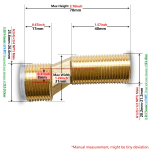 Ekstsentriline adapter G1/2 isane x G3/4 isane Vahemaa suurendatud &uuml;hendus Pikk nurga all muutus segistile Du&scaron;i segisti 2 pieces&G1I2 M to G3I4 M
