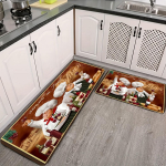 1 tk V&auml;simusvastased k&ouml;&ouml;givaibad, Chef Wine Print veekindel libisemiskindel paks polsterdatud k&ouml;&ouml;gimatt Tugeva t&ouml;&ouml;v&otilde;imega mugav k&ouml;&ouml;gimatt 40*60cm