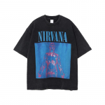 ARTIE meeste retro Nirvana tr&uuml;kiga lai l&uuml;hikeste varrukatega T-s&auml;rk L