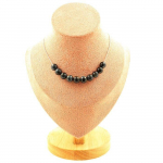 Pierres et Min&eacute;raux. Collier 10 perles Oeil de faucon 8 mm. Chaine en acier inoxydable Collier femmes, hommes. Taille personnalisab