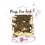 Ruban Sequins Dor&eacute; 6m Largeur 6 mm
