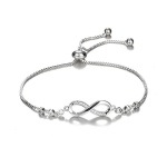 Endless Love Crystal Infinity k&auml;ev&otilde;ru naiste teemantidega Uusim stiilne reguleeritav v&otilde;lu tennisek&auml;ev&otilde;ru t&uuml;drukutele gray