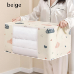 Majapidamistekkide riiete hoiukott Niiskuskindel korraldaja Suure mahutavusega tekitekk sorteerimiskotid tolmukindel kapp voodialune hoiukast 55x35x25cm beež