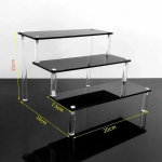 1-5 korrust l&auml;bipaistev akr&uuml;&uuml;lvitriin, p&uuml;stikud, riiulid, l&auml;bipaistvad popfiguurid Cupcake magustoidu parf&uuml;&uuml;mi nuku korraldaja