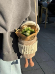 Plush Cartoon Milk teekott, armas ja armas loomakujuline nukukott, &uuml;he &otilde;laga kaldus kott, tassi kaas. khaki