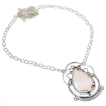 Montana Agate Handmade 925 Sterling Silver Jewelry Necklace 18 c8k91