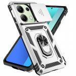 Xiaomi Poco M6 Pro 4G Case Armour Slide Camera objektiivikate jaoks Poko Little Poco M6Pro M 6 POCOM6 4G Pro Ring Stand &uuml;mbriste jaoks For Poco M6 Pro 4G roosa kuldne v&auml;rv