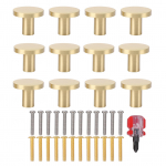 12 tk kuldseid kapi nuppe tsingisulamist sahtlinuppe kapi nupp k&auml;epidemeid riistvara kruvidega