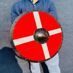 Keskaegne Puidust Viikingikilp Autentne Lahingukilp Viikingid Cosplay, LARP, Dekoratsioon ja Kollektsion&auml;&auml;rid, Kodu Dekoratsioon