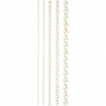 Demi perles adh&eacute;sives, finition nacr&eacute;e, de la s&eacute;rie Vivi Gade Design. Paquet de 5 formats. R&eacute;f 28316