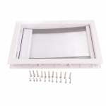 Plastikust PVC Lemmikloomauks Magnet Automaatselt Sulguv Uks Kahesuunaline Turvatarvik Kassi Koera jaoks M valge