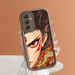 Pehme silikoonist ruudukujulise redeliga printimismustriga telefoni korpus T&auml;iskaanega kaamera p&otilde;rutuskindel kaitse kummist &uuml;mbris Samsungile Samsung S25 5G pruun