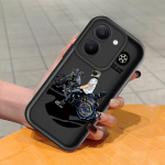 Pehme silikoonist ruudukujulise redeli mustriga telefoni&uuml;mbris, t&auml;ielikult kattev, kaamera p&otilde;rutuskindel kaitse, kummist &uuml;mbris Vivole Vivo Y77 5G valge