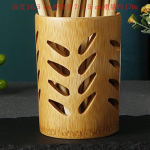 Bambusest hambaharja hoidik vannitoa hambaharja tassi jaoks koos drenaažiga kiiresti kuivava vannitoatopsi hambapasta hoidja Lagunev tass