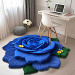 Elutuba kodu 3d kolmem&otilde;&otilde;tmeline p&otilde;randamatt lill p&otilde;randamatt kristall samet vaip &uuml;mmargune kodu pojengi kroonlehed erikujuline matt Diameter 100cm oranž