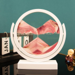 P&ouml;&ouml;ratav liivamaastik liikuv liivakunst pilt &uuml;mmargune klaas s&uuml;vamere 3D liivakell voolav liiv maal kodukujundus kingitused 12 inch
