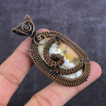 Dendrite Opal Handmade Copper Wire Wrap Jewelry Pendant 2.96 i6v19