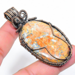 Malinga Jasper Handmade Copper Wire Wrap Jewelry Pendant 2.76 f7a40