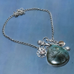 Labradorite, Citrine 925 Sterling Silver Jewelry Necklace 18 c6g34