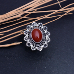 Carnelian Handmade 925 Sterling Silver Jewelry Ring Size 8.25 s9h73