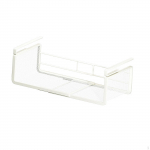 under Cabinet Shelf Spice Rack Add on Space Saver Retractable White Organizer Hanging Holder for