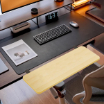 Clamp on Desk Board for Wrist Support and Keyboard Tray 50x20cm White