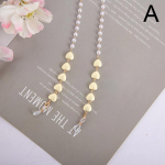 1 tk moemaski kett kaelapaela hoidik p&auml;rlivaigu helmed prillid rihmaga prillide tarvik kollane