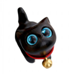 K&auml;sit&ouml;&ouml; Puidust Kasside Figuur Unikaalsete Silmadega Nikerdatud Kassipoeg Miniatuurne Ornament Kodu Kaunistuste ja Kunstikollektsion&auml;&auml;ridele 1