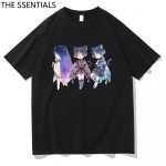 Genshin Impact Scaramouche T-s&auml;rk Unisex Harajuku Cartoon Graphic Wanderer T-s&auml;rk Unisex Anime Esteetilised puuvillased Kawaii T-s&auml;rgid 2XL