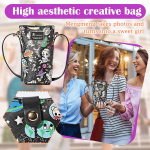 V&auml;ike PVC &otilde;lakott, N&ouml;&ouml;biga telefonikott, &Otilde;lakott, Rahakott, Nutitelefoni tasku, Krediitkaardiga One Size