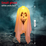 Rippuvad Halloweeni LED-valgustid hirmutavad &otilde;udsed peotarbed siseruumide v&auml;likaunistuste jaoks Small smile face_white