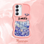 V&auml;rvitud muster Big Wave Edge pehme silikoon materjal Macaron telefoni &uuml;mbris p&otilde;rutuskindel kaitsev kummist korpus OnePlus Vivo Motorola Moto jaoks Vivo Y78+ 5G must