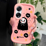 V&auml;rvitud muster Big Wave Edge pehme silikoon materjal Macaron telefoni &uuml;mbris p&otilde;rutuskindel kaitsev kummist &uuml;mbris OPPO Reno Realme jaoks Realme C1 2019 roosa