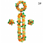 4 tk / komplekt Hawaiian Flower Leis Garland kaelakee isetehtud kaunistus uhke kleidipidu